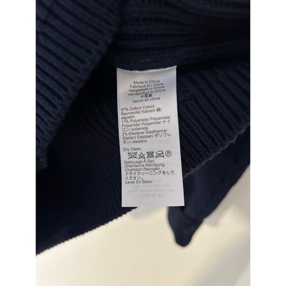 NWOT J. Crew Four Pocket Cardigan Thick Knit Navy Blue Cotton Blend XS Classic - Picture 6 of 8